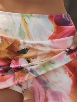 NWT Anthropologie Daily Practice X Peggi Kroll Mini Skort XXS floral athleisure thumbnail 2
