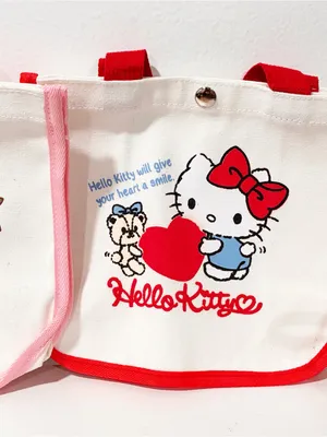 My Melody Hello Kitty Mini Canvas Tote Bag Lot of 2 NEW thumbnail 4