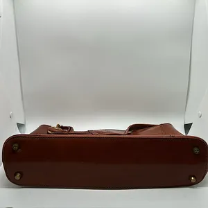 Monsac Original Rich Brown Leather Tote Bag Purse 🌺🌺 thumbnail 5