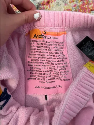 Aviator Nation Sweatpants 5 Stripe Pink Neon thumbnail 4