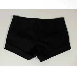 Black Solid Buttoned Cuffed Shorts Bottoms Size XS 🖤 thumbnail 3