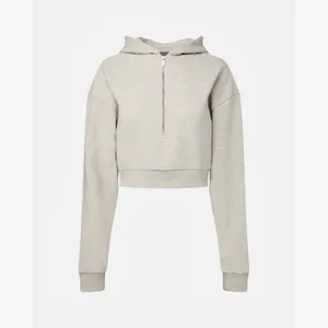 NWT!! WEWOREWHAT Half Zip Hoodie Heathered Gray Sweatshirt Hood Athleisure Small thumbnail 7