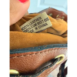 Patricia Nash‎ Alma Bucket Bag Brown Leather Drawstring Crossbody Pockets Cognac thumbnail 6