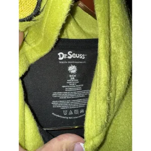 Dr. Seuss Women's Sz Small S 3/5‎ The Grinch Hooded Costume Pajama Jumpsuit thumbnail 3