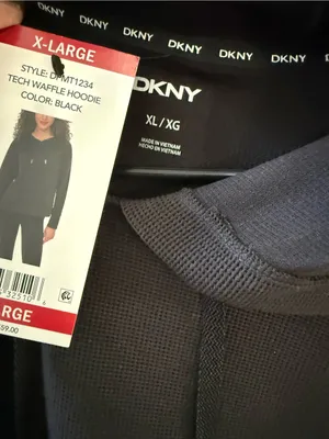 DKNY Black Women's Pullover Hooded Sweatshirt thumbnail 4
