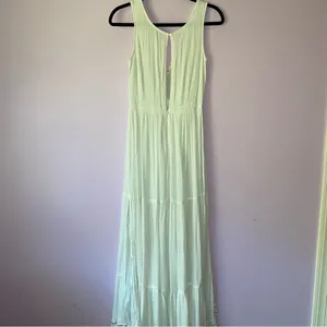 Lulu's XXS Maxi Dress White Embroidered Floral Vacation Cottage Coastal Boho thumbnail 10