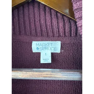 Women’s Market & Spruce Small Burgundy Pullover Sweater thumbnail 4