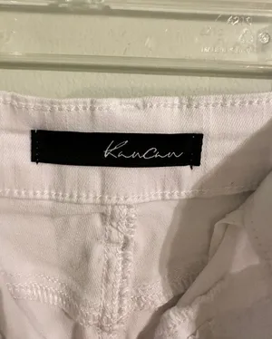 White Ripped Jean Shorts thumbnail 1