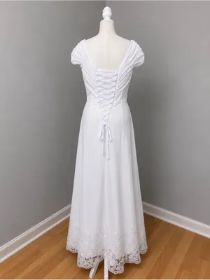 #W 48 - 14 Tea Length Bridal Dress. Large/Size 14 thumbnail 5