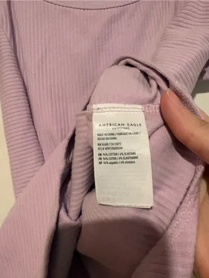 American Eagle Outfitters Ribbed‎ Bodysuit & Shrug cardigan lilac purple medium thumbnail 6