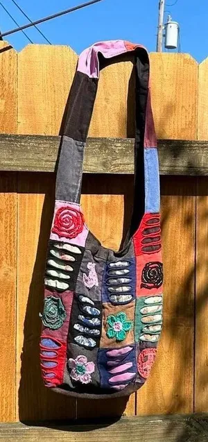 Boho gypsy Crossbody purse peace love summer‎ beach, aesthetic, Y2K thumbnail 1