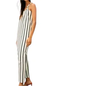 Zara Cotton Knit Striped Midi Dress in Navy Cream Size M thumbnail 10