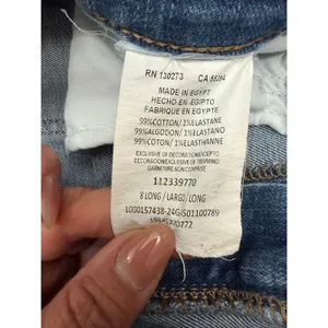Lee High Rise Wide Leg Cuffed Jeans Women's Size 8‎ Long Light Wash Denim thumbnail 6