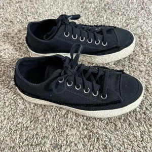 Converse All Star Espadrille Platform Shoes Size 6 in Black thumbnail 3