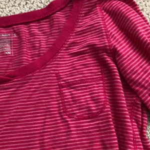Old Navy Y2K Striped Long Sleeve Shirt Scoop Neck 100% Cotton Small Bella Swan thumbnail 3