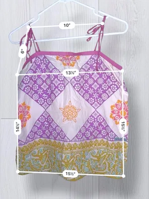 BILLABONG Boho Mandala Tile Printed Cami | Purple Yellow Tie Shoulder Top thumbnail 10
