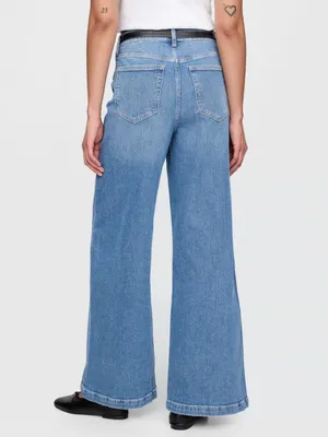 GAP Extra High Rise Stride Wide Leg Jeans Light Indigo Baggy Jeans Size 30 10L thumbnail 3