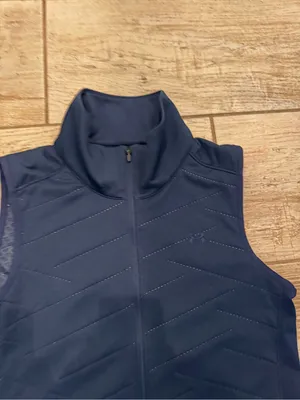 Under Armour Navy Blue ColdGear Zip Collar Vest Size Small thumbnail 3