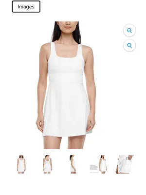 Gap GapFit womens active tank dress white large thumbnail 2