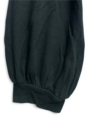 Madewell Black Puff Sleeve Top Women’s Large Alpaca Blend 3/4 Sleeve thumbnail 5