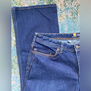 Carhartt women’s relaxed fit bootcut jeans, size 12 thumbnail 1