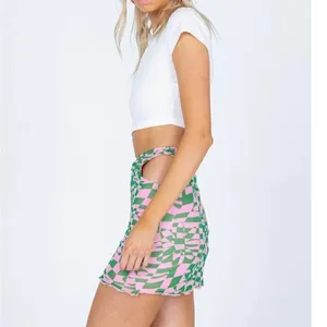 PRINCESS POLLY Syrah Wrap Mesh Mini Skirt Green thumbnail 3