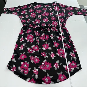 NWT Ralph Lauren Purple Black‎ Floral Tie Waist 3/4 Sleeve Stretch Dress Size 1X thumbnail 9