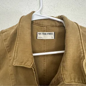 NEW Free People We The Free Jayde Flare Jumpsuit Pier 17 khaki Size Large thumbnail 10