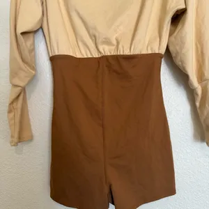 Nwot Free People Fp Movement Camel Guiding Light Layered Shortsie Romper Shorts thumbnail 11