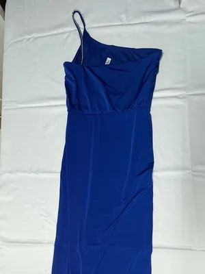 Lucy In The Sky - Royal Blue One Shoulder Formal Gown - Size S - NEW Without Tag thumbnail 10