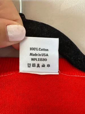 Outdoor Voices NWOT Women’s 100% Cotton Red Button Down Cardigan Size‎ Small thumbnail 7