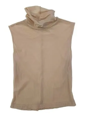 L'Academie - Sheer Sleeveless Turtleneck Top in Blush thumbnail 1