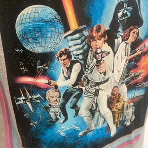 Vintage Star Wars tee in gray graphic of movie stars size m thumbnail 5