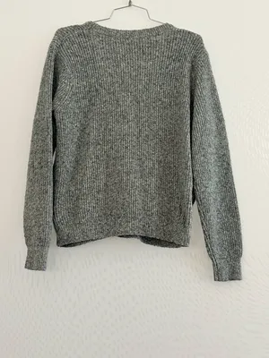 Abercrombie & Fitch Gray Ribbed Wrap Sweater XL thumbnail 3