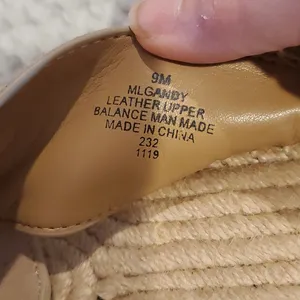 Marc Fisher Beige Gandy Platform Espadrille Sandal, Size 9 M US thumbnail 4