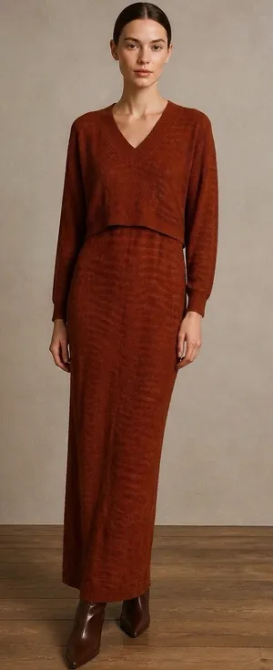 ASOS Pullover Knit Sweater Maxi Dress Size 0 thumbnail 1