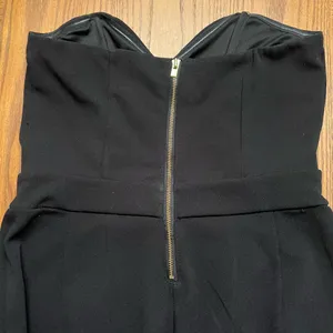 Express Strapless Sweetheart Neck Slant Pockets‎ Stretchy Jumpsuit Black Size 2 thumbnail 13