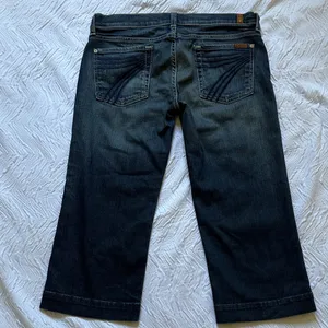 7 For All Mankind Dark Blue Capris thumbnail 2