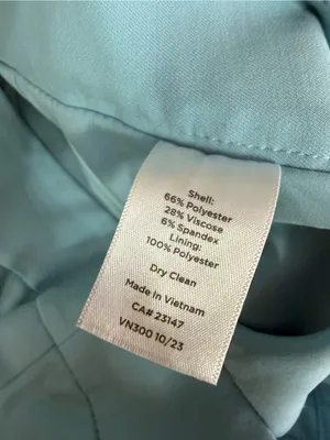 Talbots City Twill Ankle Pants Size 8 Light Blue Straight Leg Fully Lined thumbnail 5