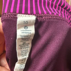 Lululemon Groovy Run Short Plum / Raspberry Glo Light / Pow Stripe. SZ 10 thumbnail 5