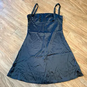 Elegant Black Satin Dress thumbnail 1