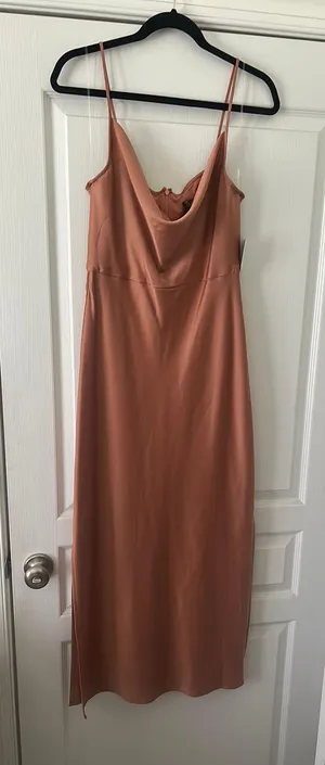 Taylor Midi Dress Orange Size 10 thumbnail 1