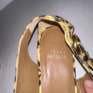 Stuart Wietzman Leather Animal Print Peep Toe Slip On‎ Flats Shoes Womens 7.5 M thumbnail 6