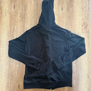 Pink‎ Pepper Co. Full Zip Black Hooded Jacket USA Made Womens S Oversized Cotton thumbnail 5