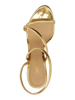 Arezzo Womens Mikayla High Stiletto Dress Sandal Gold Yellow 9.5M thumbnail 12