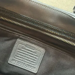 COACH Chelsea Carryall Purse‎ Pleated Grey Patent Black Leather Tassel thumbnail 9