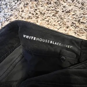 White House Black Market The Skinny Black Velvet‎ Pants Metallic Trim Size 2 thumbnail 4