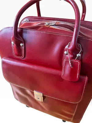 McKlein La Grange Detachable Wheeled Briefcase Carry On Luggage Red thumbnail 2