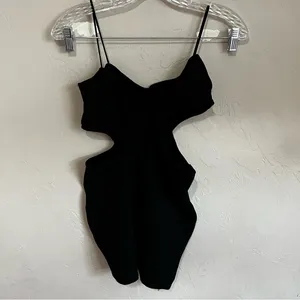 Zara Black Side Cutout Micro Mini‎ Dress thumbnail 5