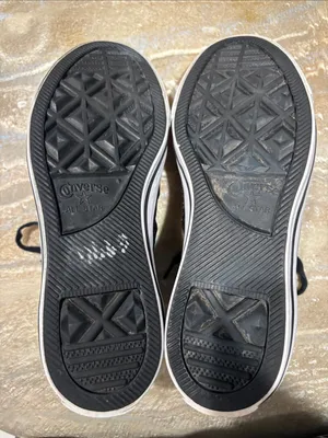 Converse All Star High Top Metallic Snakeskin-textured Black Sneakers Women 7.5 thumbnail 8